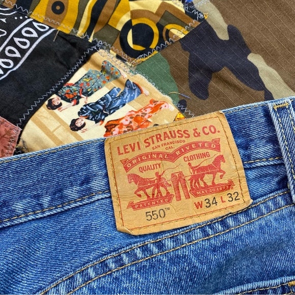 Handmade of a kind Patchwork Levi’s jeans - Picture 4 of 12